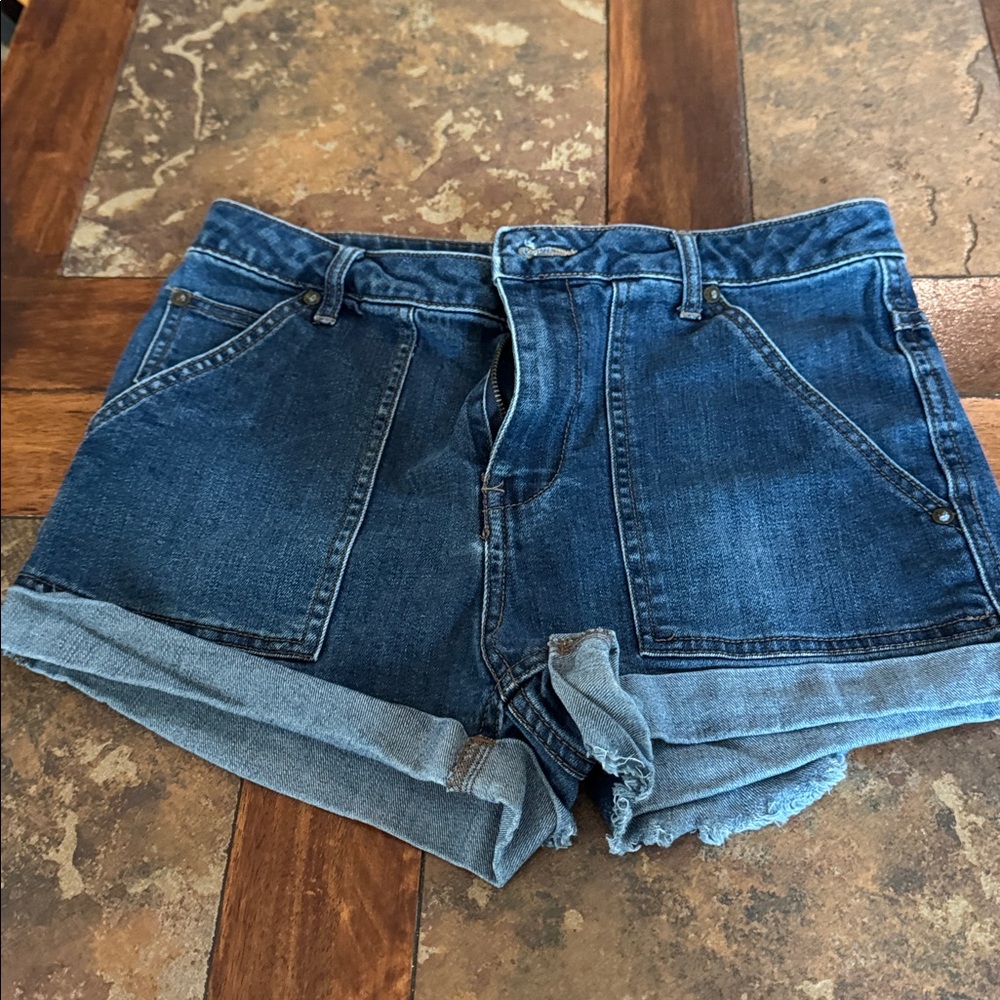 Free People Denim High-Waisted Shorts